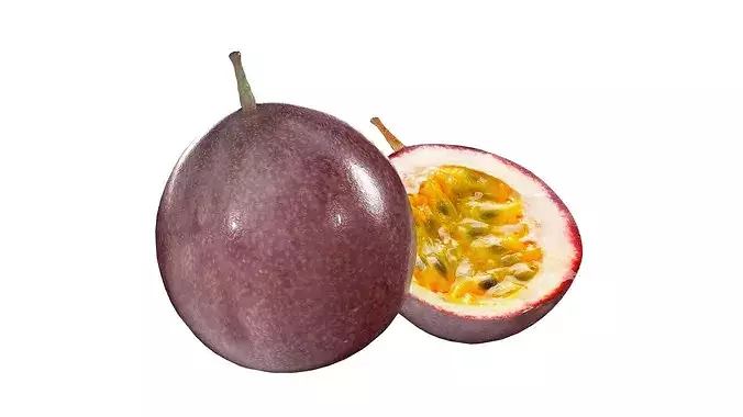 Passion Fruit Low-poly 3D model 2