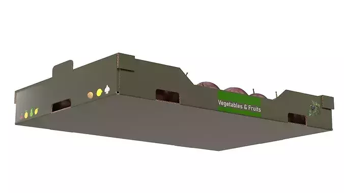 Passion Fruit Carboard Box Low-poly 3D model 5