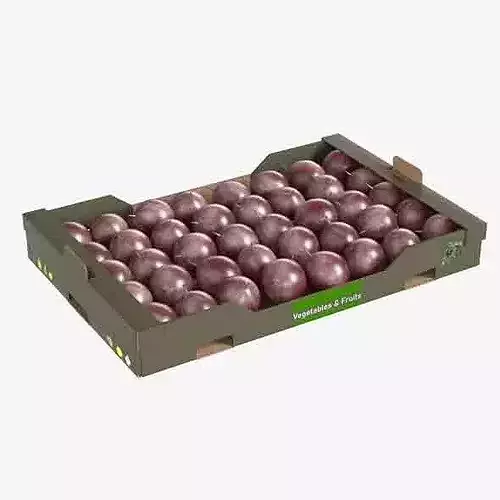 Passion Fruit Carboard Box Low-poly 3D model 6