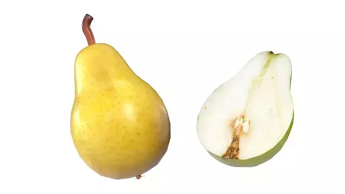 Pear Fruit Low-poly 3D model 5