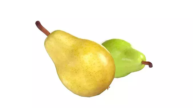 Pear Fruit Low-poly 3D model 4