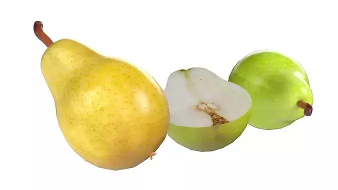 Pear Fruit Low-poly 3D model 2