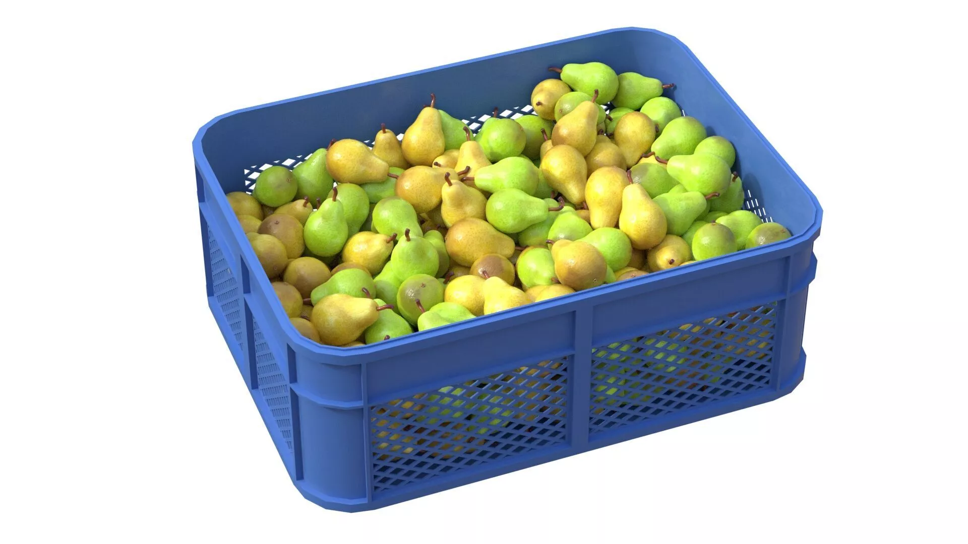 Pear Plastic Crate Low-poly 3D model