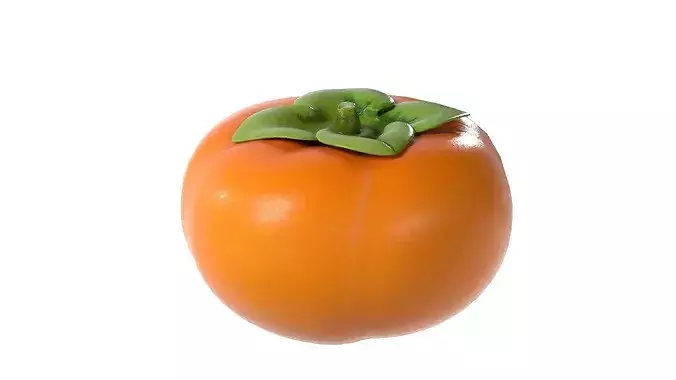 Persimmon Fruit Low-poly 3D model 4