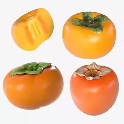 Persimmon Fruit Low-poly 3D model 6
