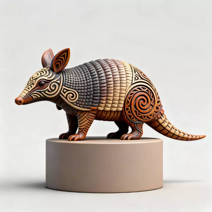 4492 Totem Armadillo Full Body Color 3D Model STL DND 3D print model