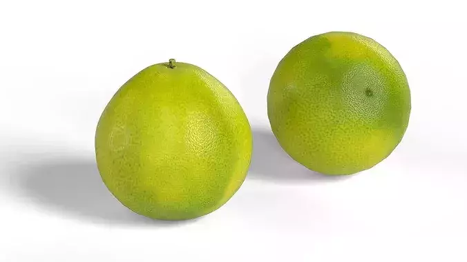 Pomelo Fruit Low-poly 3D model 5
