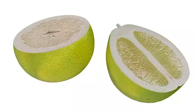 Pomelo Fruit Low-poly 3D model 3