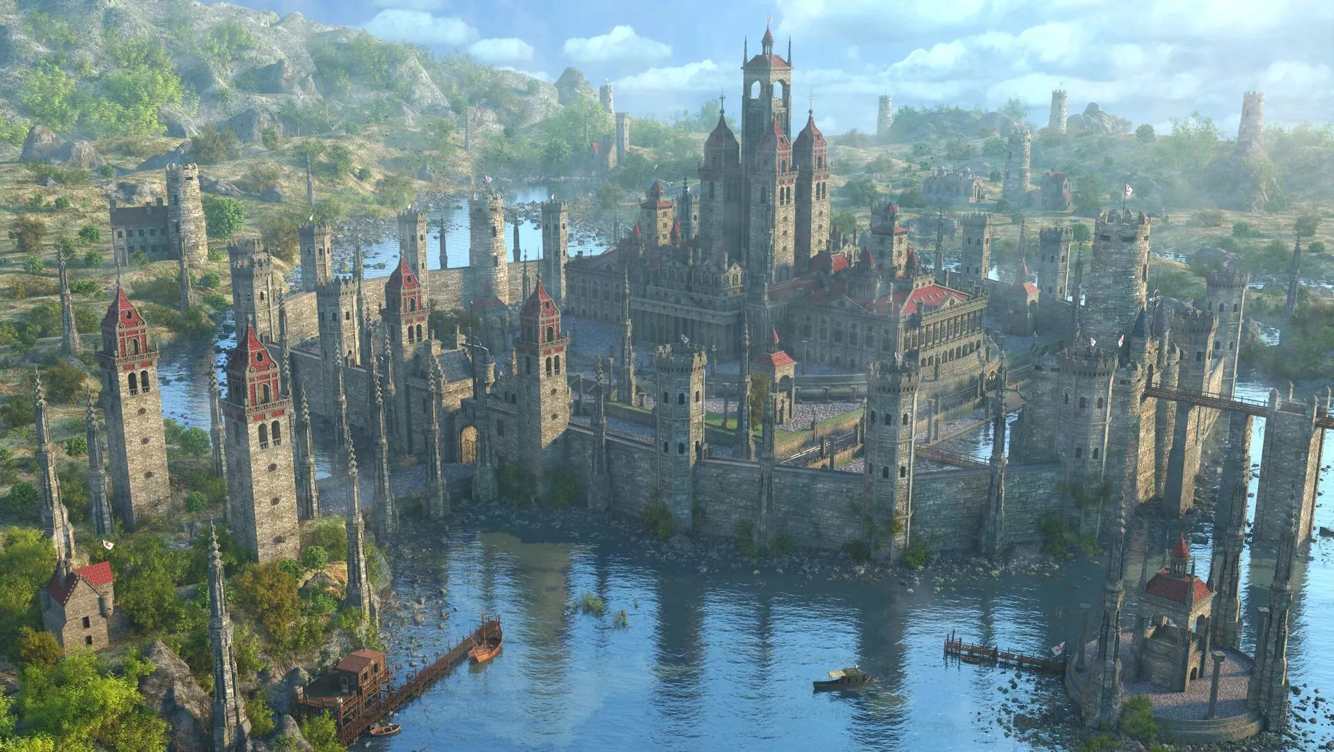 Fantasy City Castle Environment 3D model