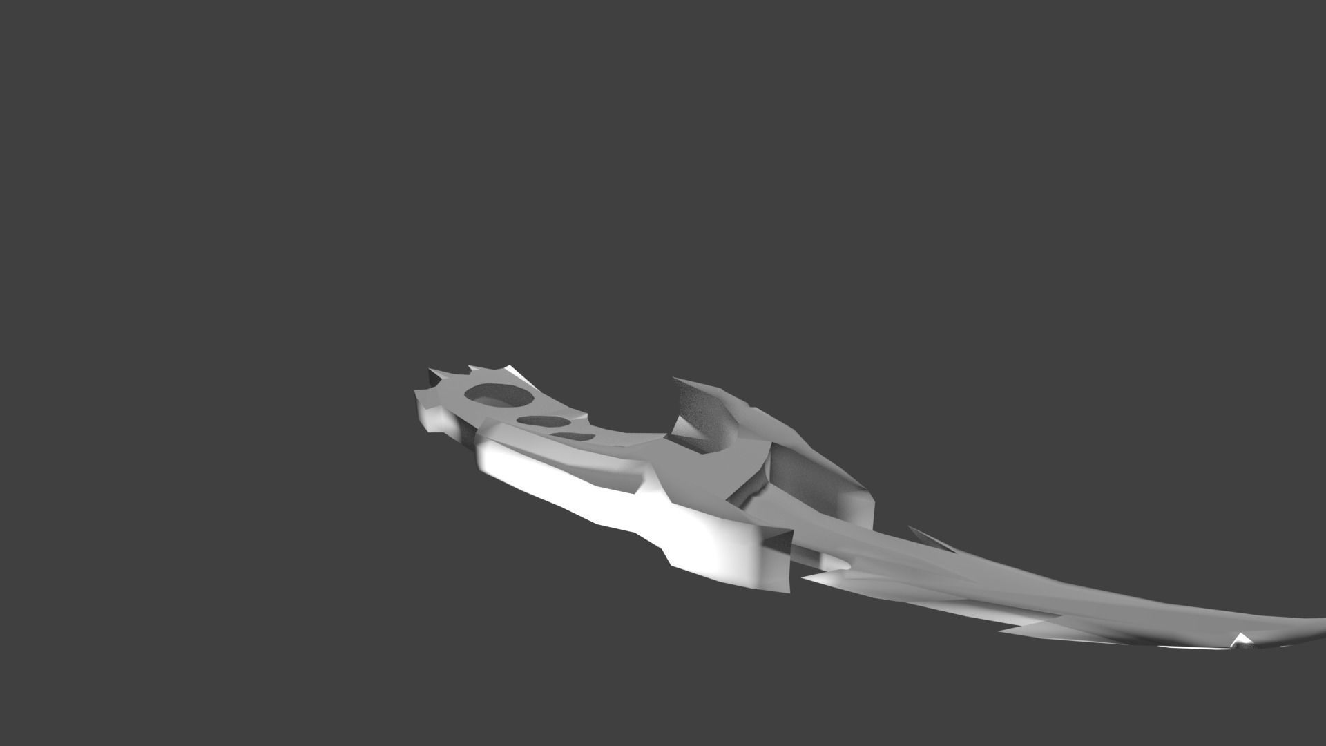 Knife sword Free low-poly 3D model_0