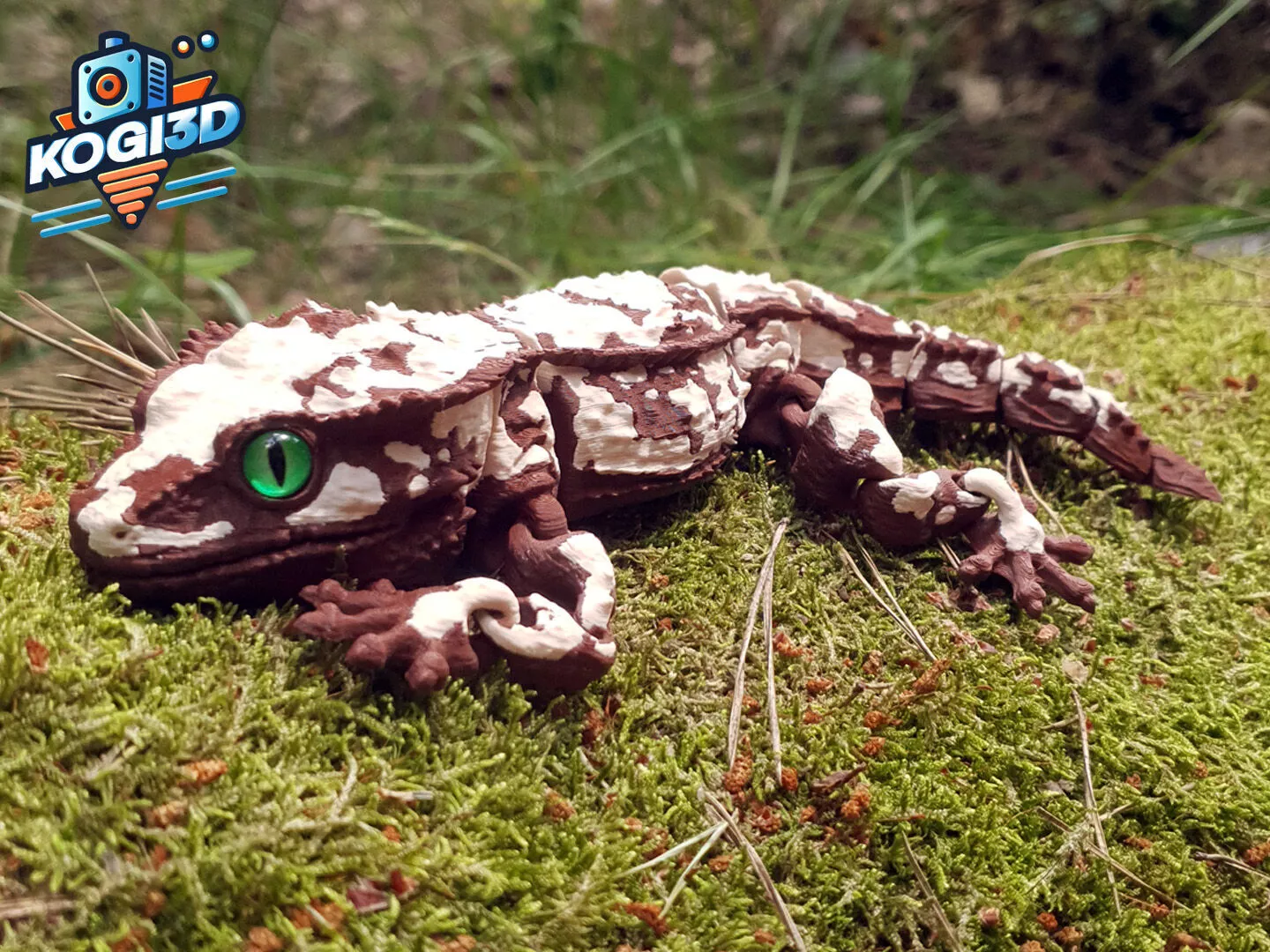 Articulated Print-in-Place Crested Gecko 3D print model