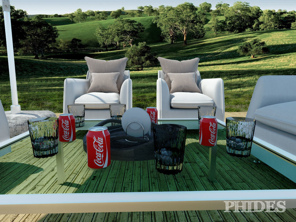 Patio 1 table and chairs 3D model_2