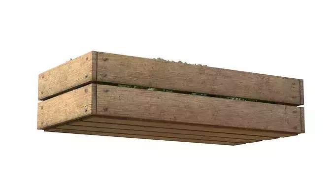 Soursop Wooden Crate Low-poly 3D model 5