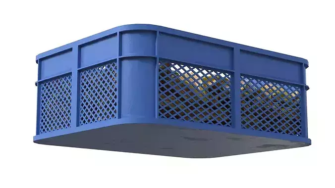 Starfruit Plastic Crate Low-poly 3D model 5
