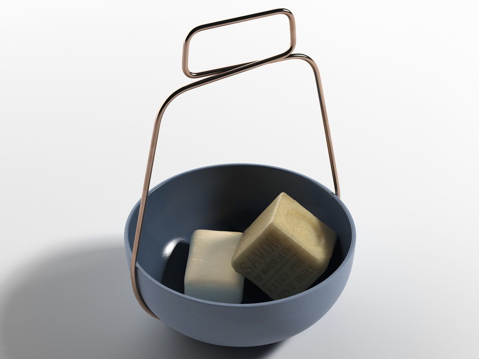 Savon De Marseille Soaps with Muselet Bowl 3D model_1