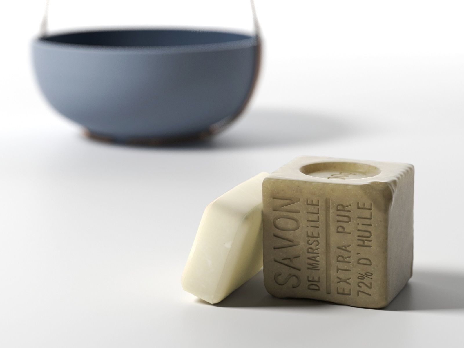 Savon De Marseille Soaps with Muselet Bowl 3D model_2