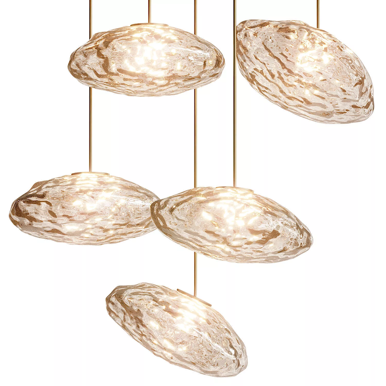 Irregular Glass Pendant Lights 3D model