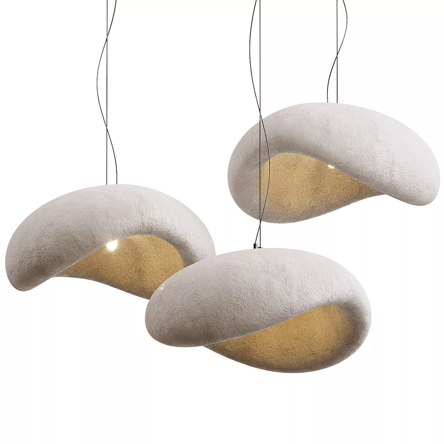 Wabi Sabi Handmade Pendant Light 3D model