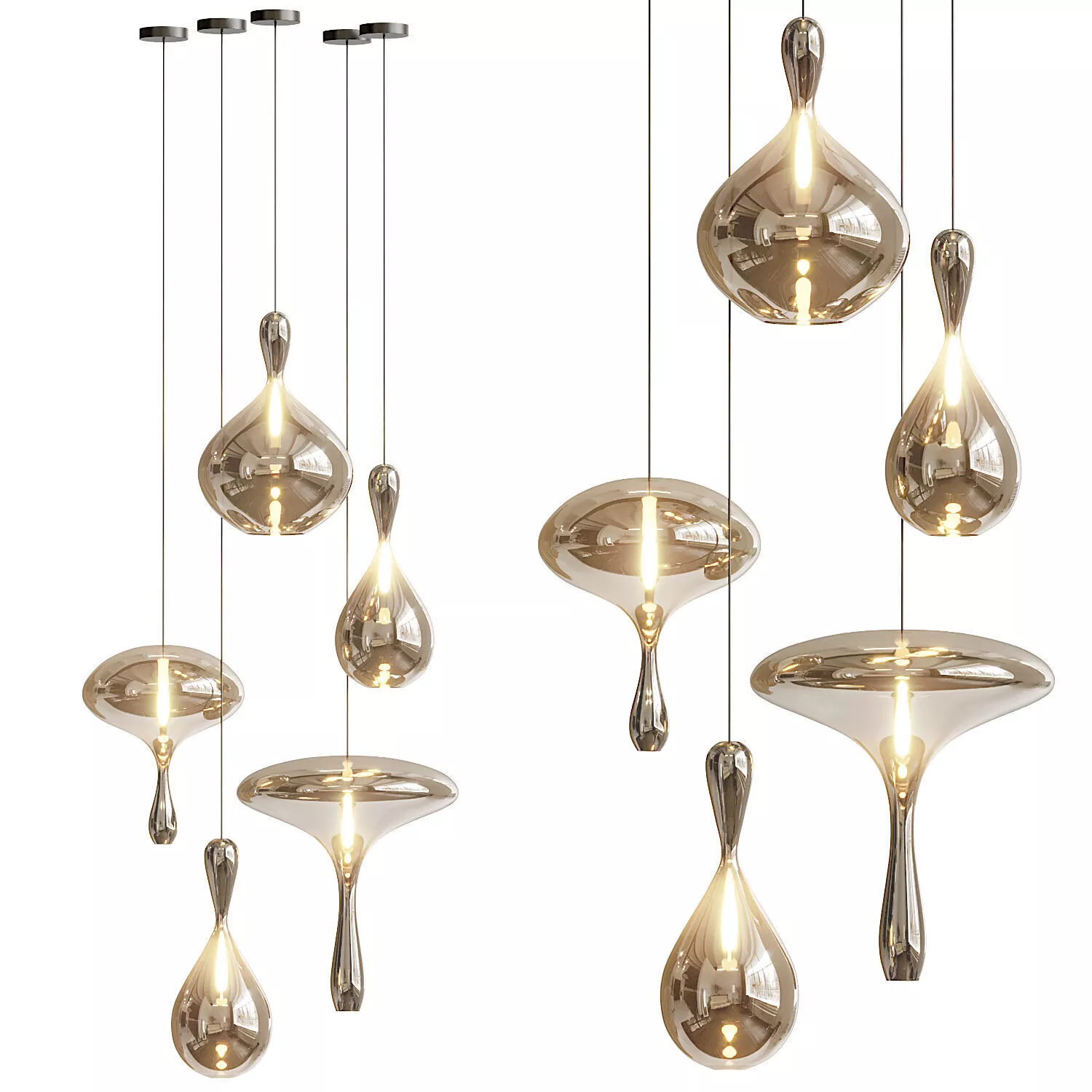 Lava Drops Pendant Lights 3D model