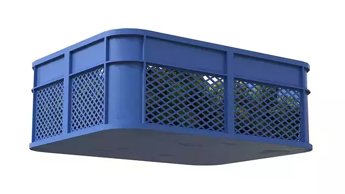 Sugar Apple Plastic Crate Low-poly 3D model 5