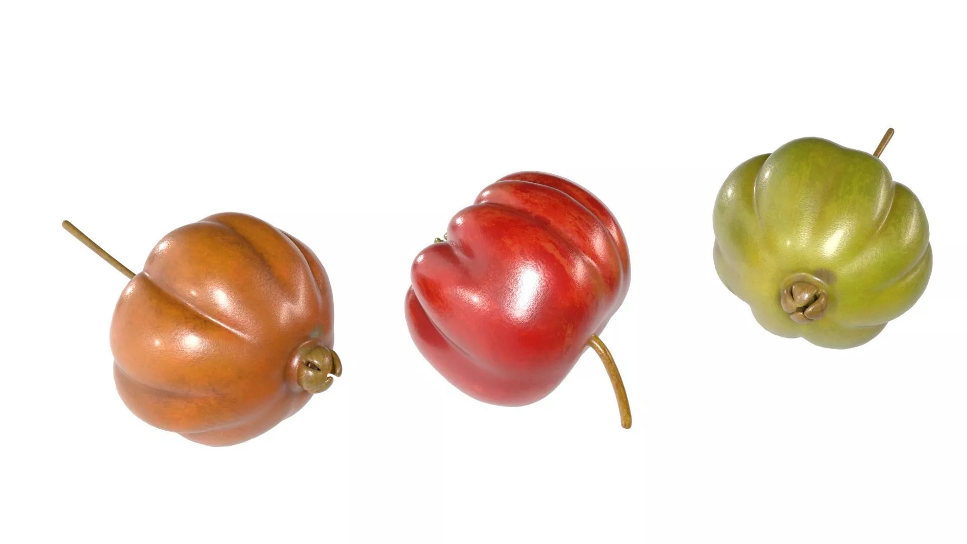 Surinam Cherry Low-poly 3D model