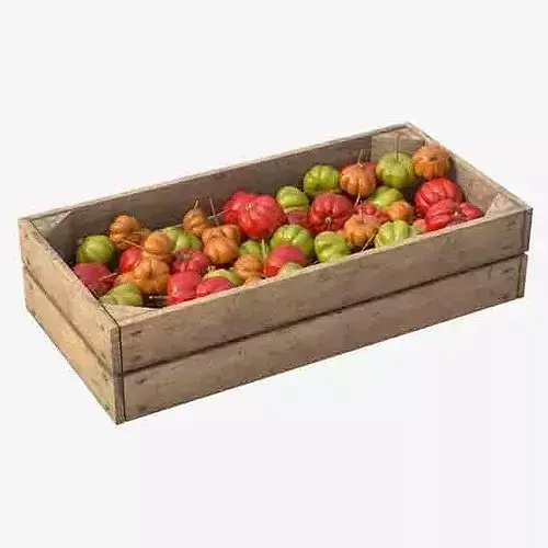 Surinam Cherry Wooden Crate Low-poly 3D model 6