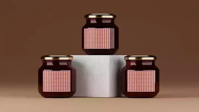 Jam Jars 3D model