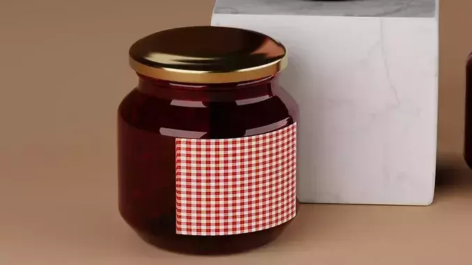 Jam Jars 3D model 4