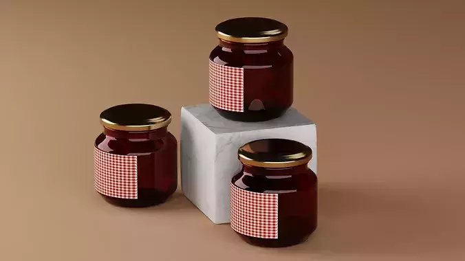 Jam Jars 3D model 3