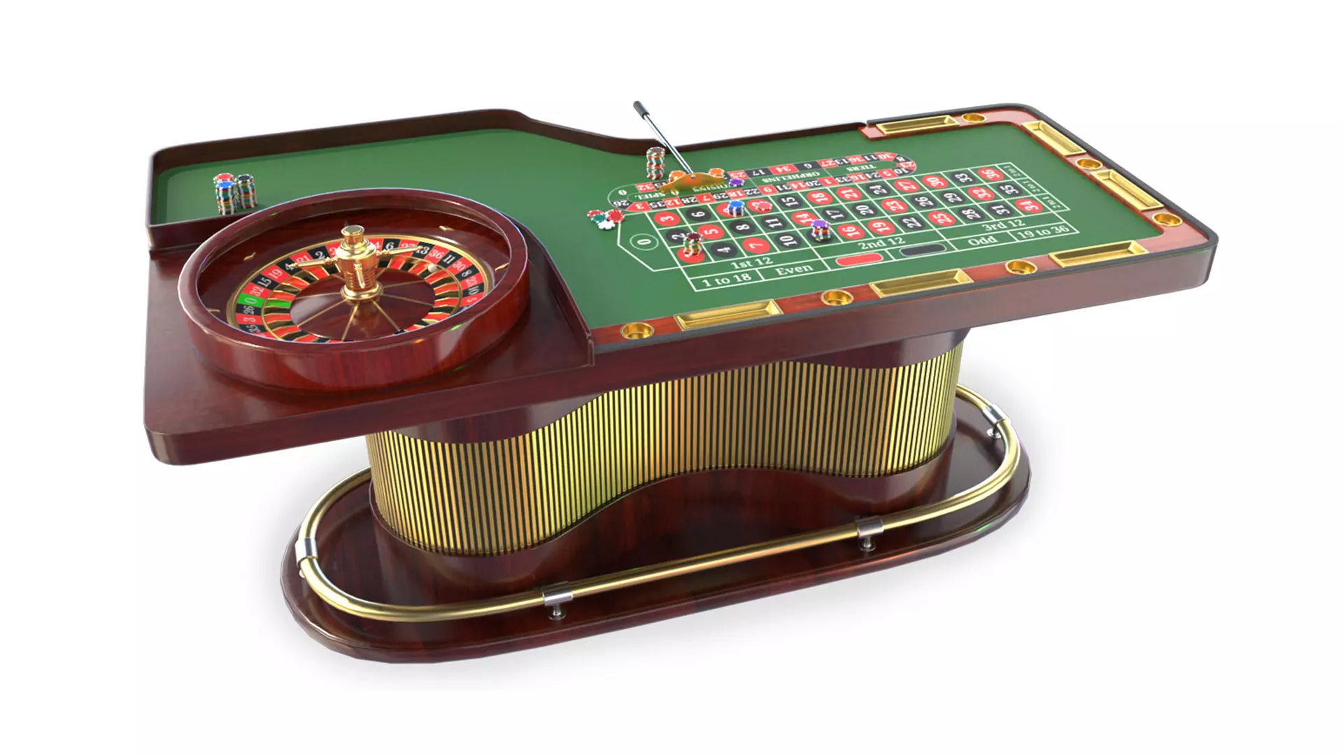 Casino Roulette Table 3D model