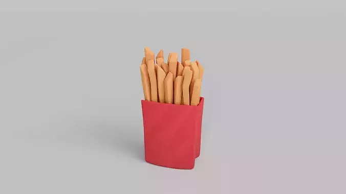 Cartoon Fast Food Collection 01 Low-poly 3D model 4