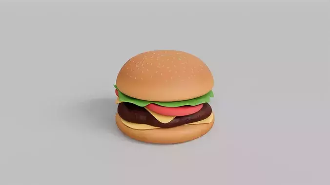 Cartoon Fast Food Collection 01 Low-poly 3D model 7