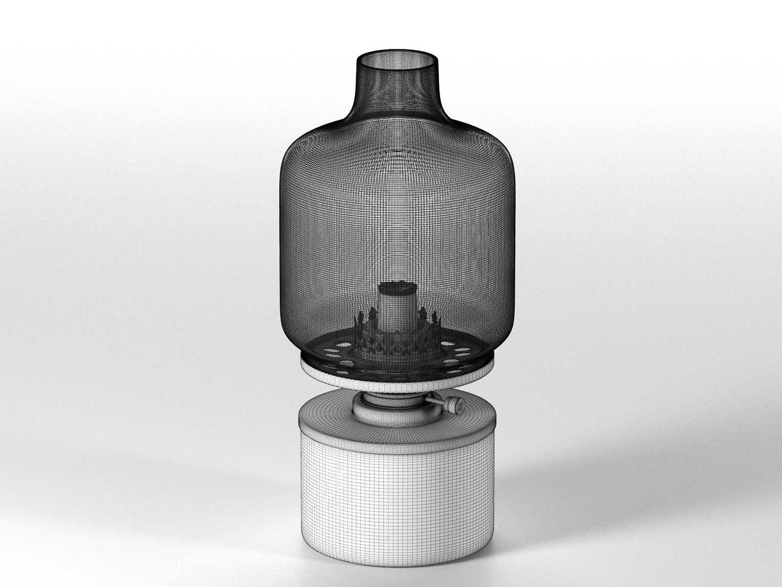 Oil Kerosene Table Lamp Model 3D model_1
