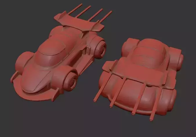 cyber car collection 3D model 7
