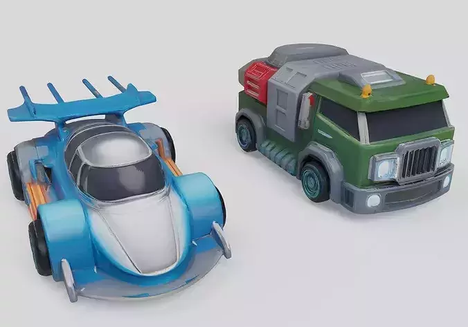 cyber car collection 3D model 3
