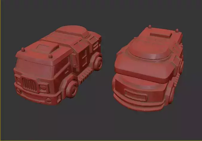 cyber car collection 3D model 6