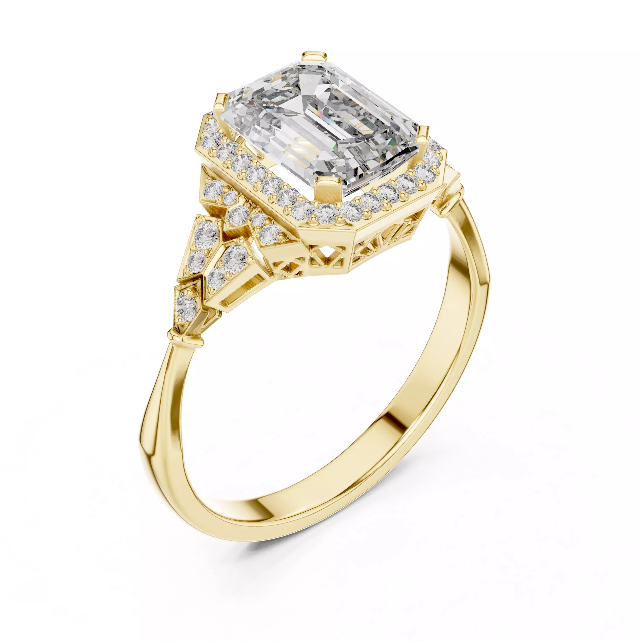Women Ring Render 3dm STL MP4 Details 3D print model