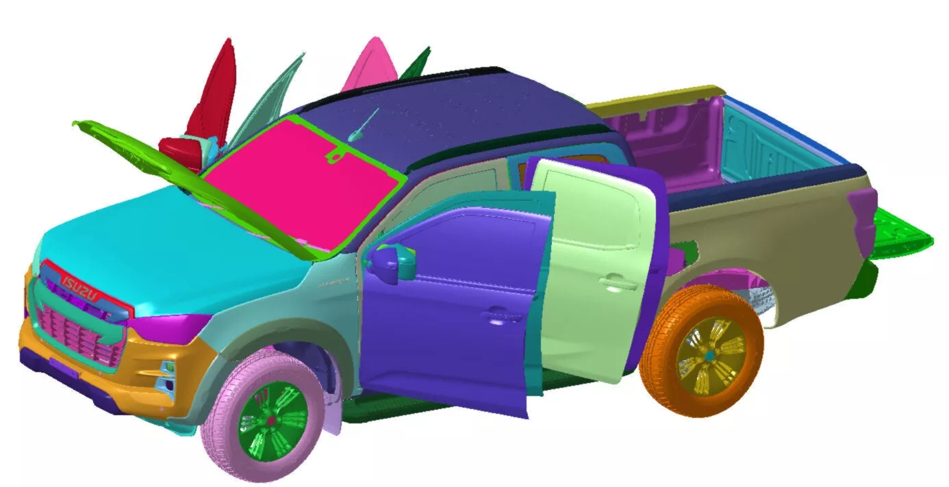 Isuzu D-Max Pickup v-cross 3 2020 Vehicle 3d scan model 3D model