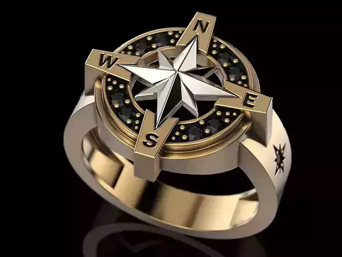 Compass rose ring 2