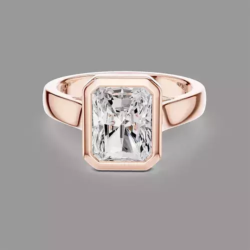Radiant Solitaire Diamond Ring 