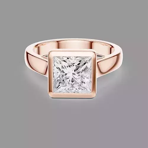 Princess Solitaire Diamond Ring