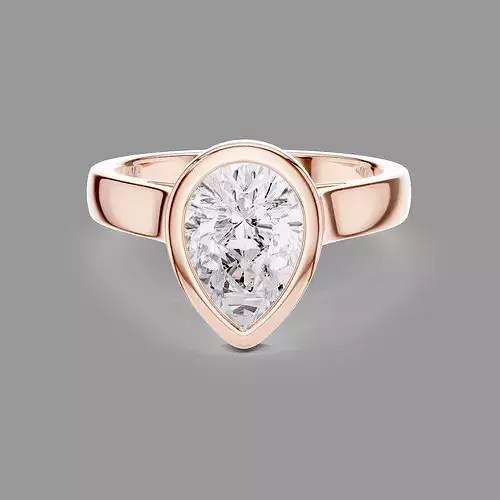 Pear Solitaire Diamond Ring 