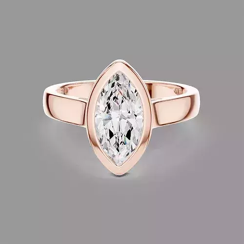 Marquise Solitaire Diamond Ring 
