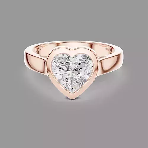 Heart Solitaire Diamond Ring 