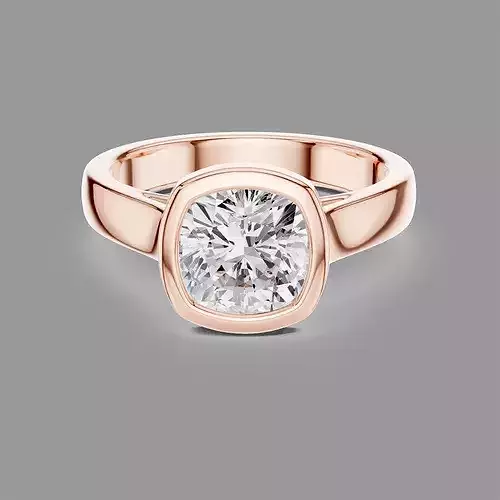 Cushion Solitaire Diamond Ring 