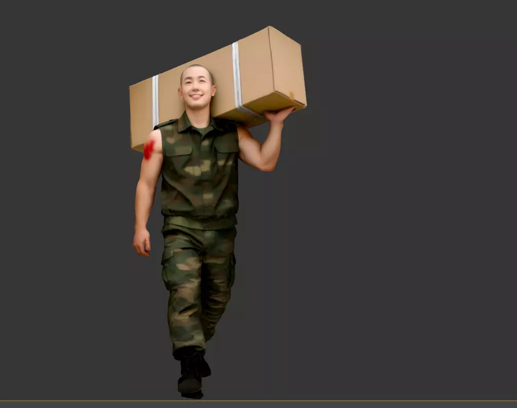 D004-People with Mobile Air Conditioning Delivery in Europe 3D model