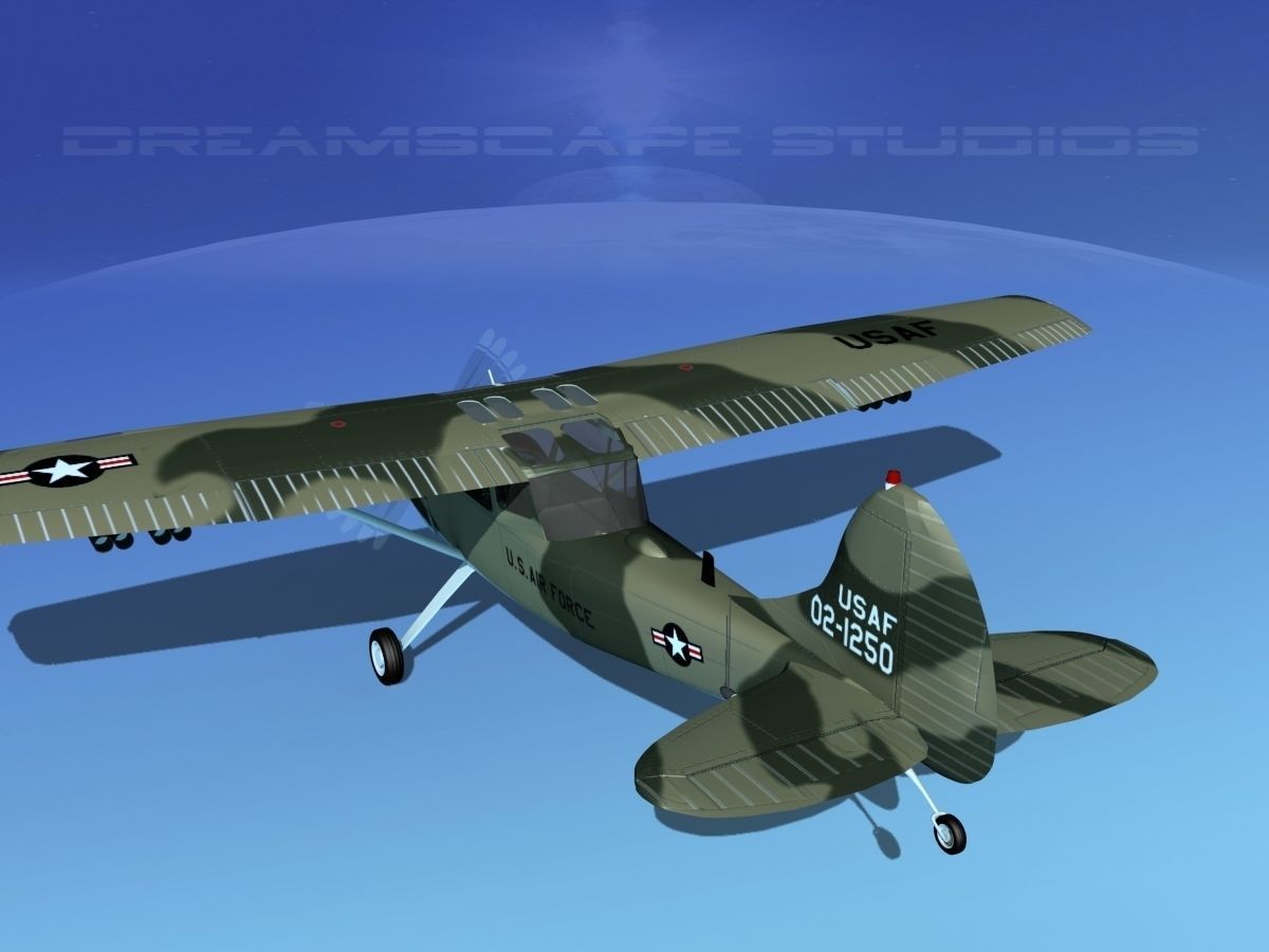 Cessna O-1E L-19 Bird Dog USAF 4 3D model_7