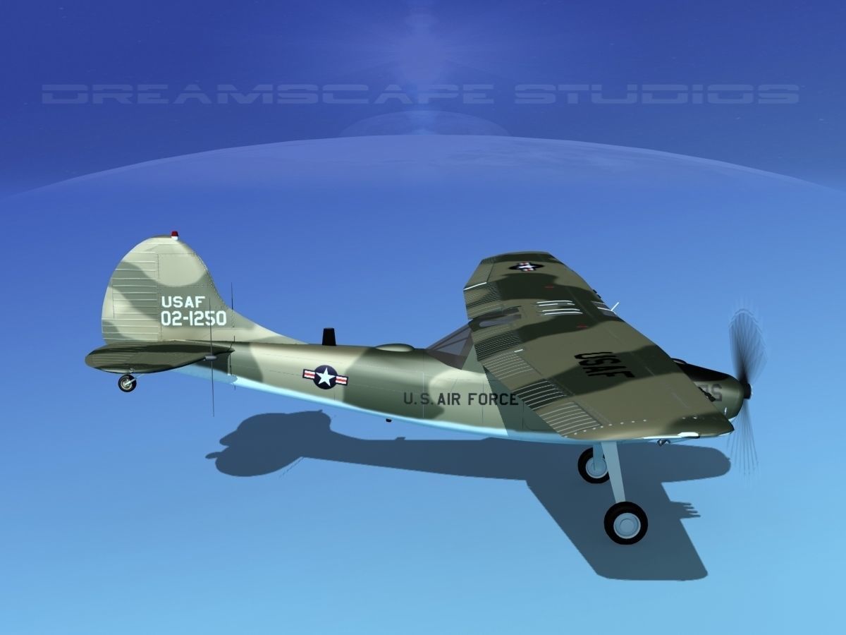 Cessna O-1E L-19 Bird Dog USAF 4 3D model_4