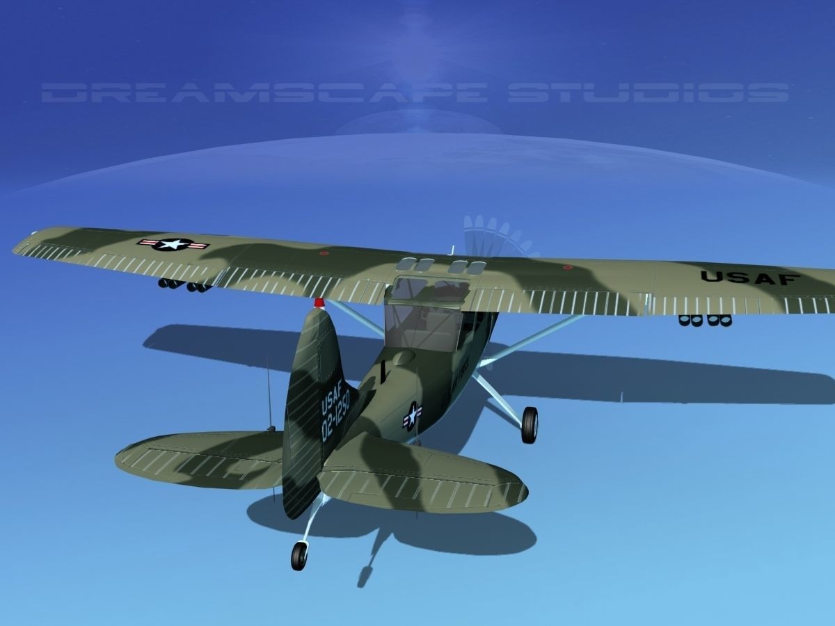 Cessna O-1E L-19 Bird Dog USAF 4 3D model_6