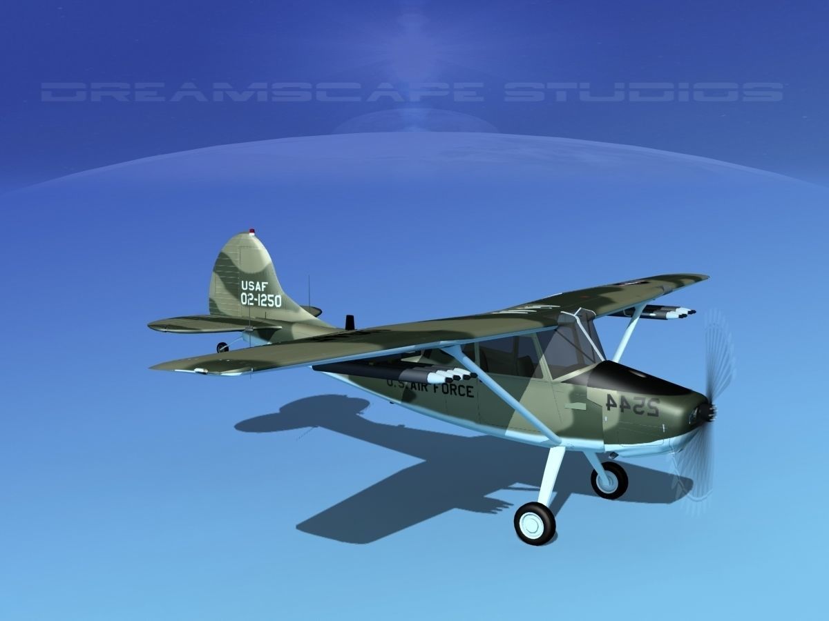 Cessna O-1E L-19 Bird Dog USAF 4 3D model_3